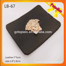 LB67 Custom garment metal leather label for jeans, real leather and fake leather label with logo